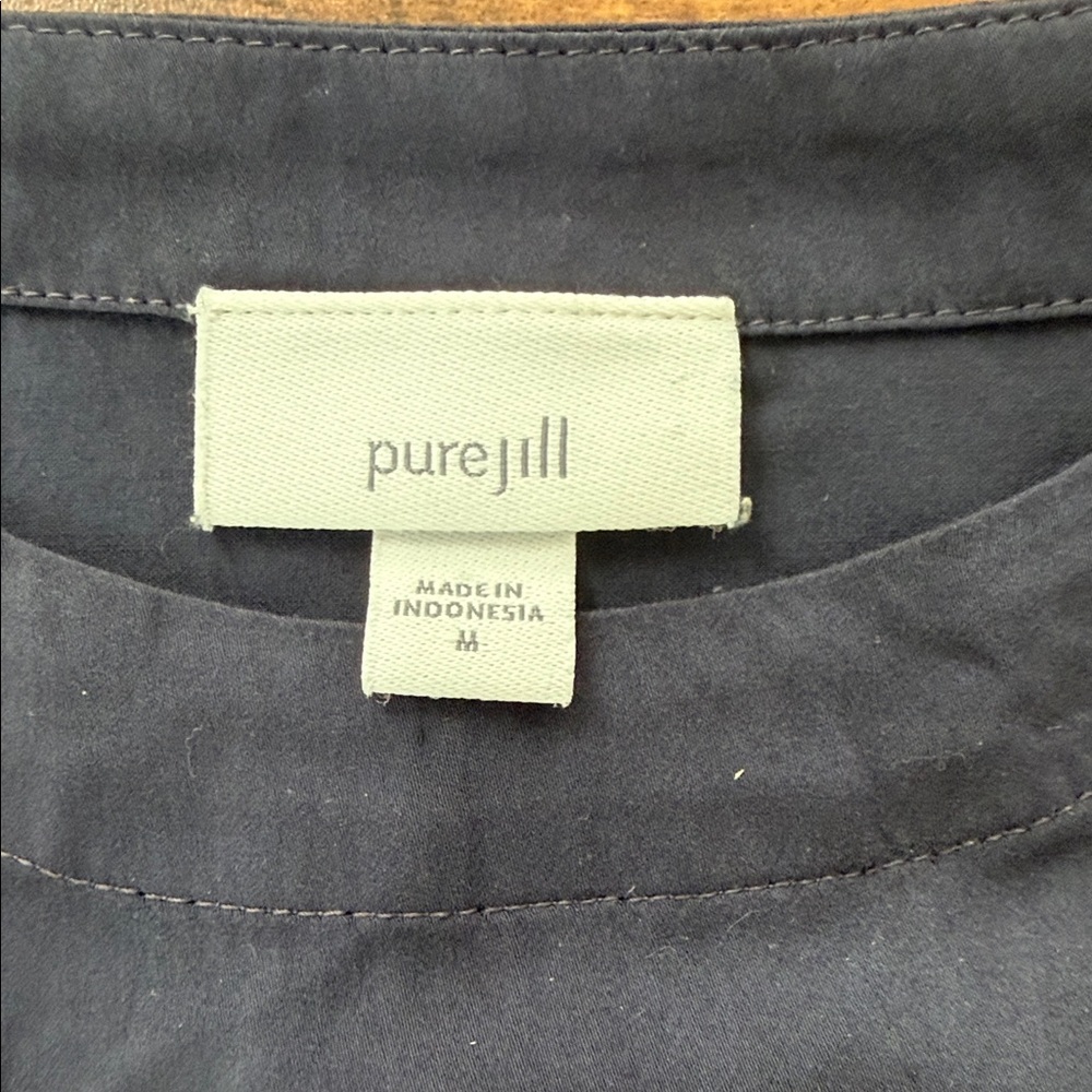 J. Jill Navy Tie-Dye Blouse - Picture 2 of 8